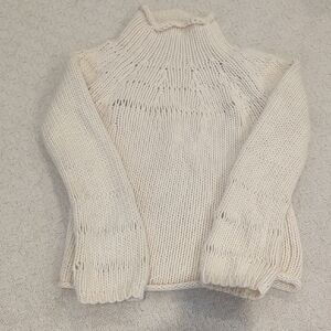 Express Cream Knit Turtleneck Sweater